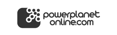 logotipo negro de la web powerplanetonline.com